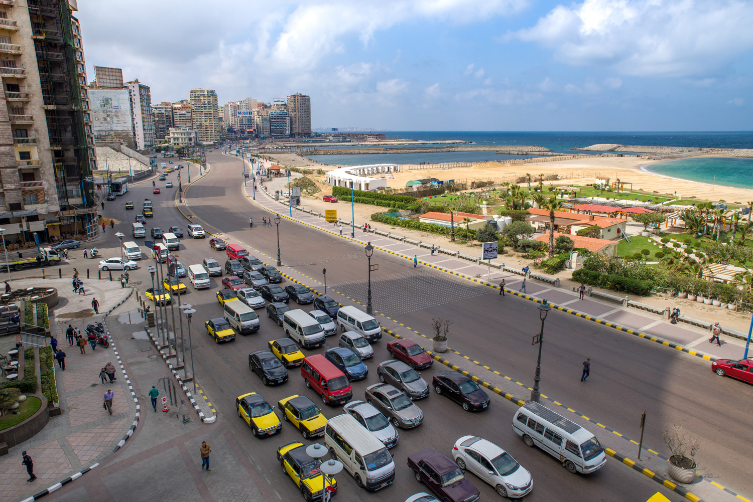 The sea-side city of Alexandria was struck by a terror bombing in Palm Sunday in April, killing 16 at St Marks Cathedral. On the same day a second bombing killed scores of people at a church service in Tanta, a city in the Nile Delta.   