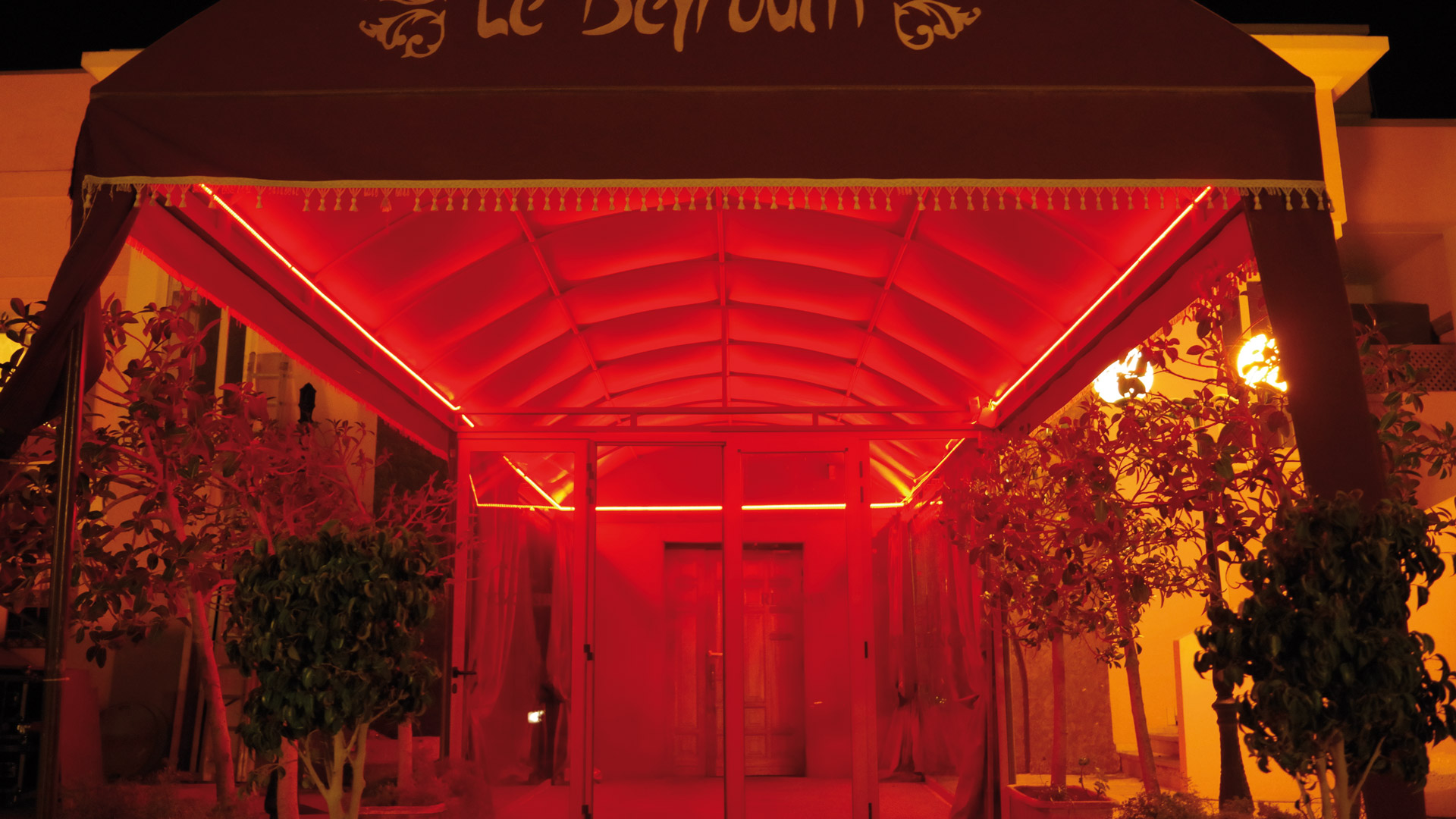 The entrance to the Layali Beirut club in Tunis. 